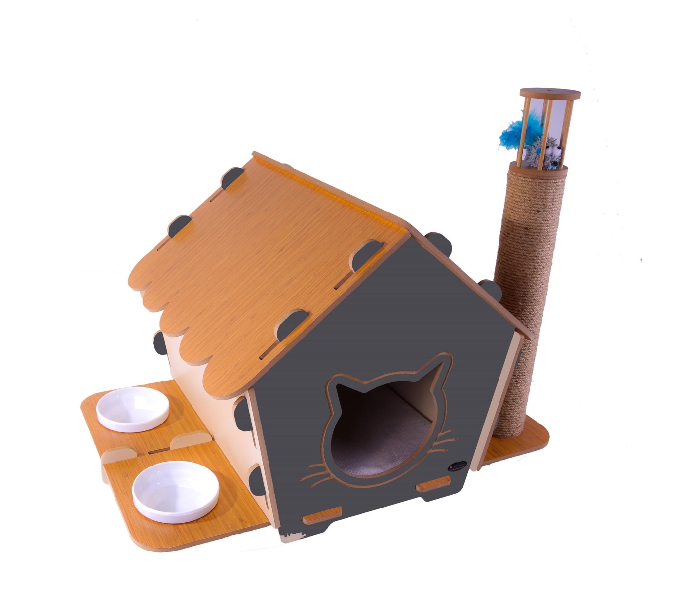 Maisonnette pour chat - 3 en 1