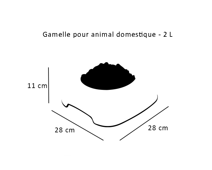 Gamelle pour animal domestique - 2 L