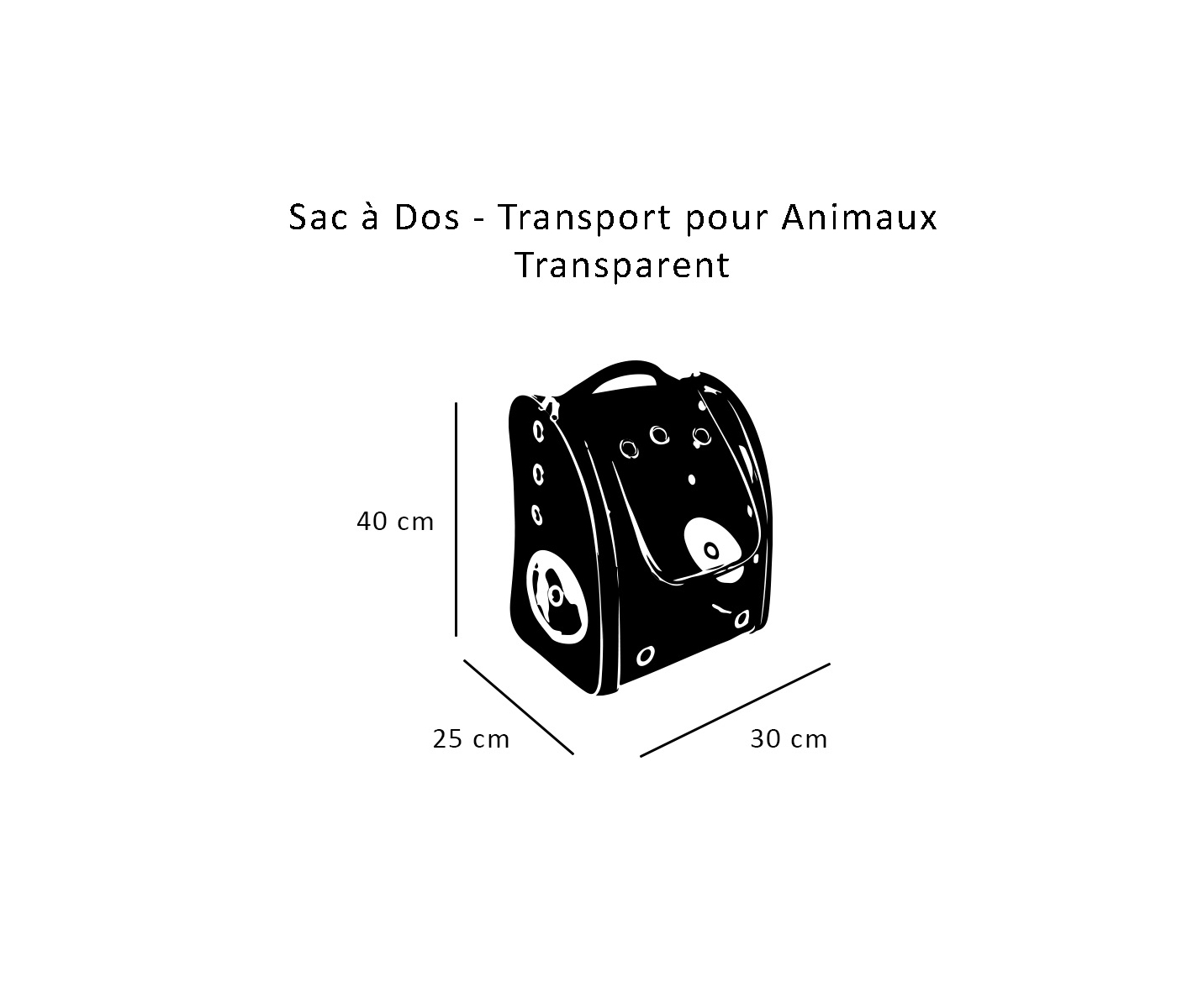 Sac à Dos - Transport pour Animaux - Transparent