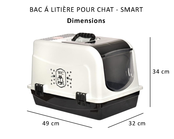 Bac à Litière pour Chat - Smart